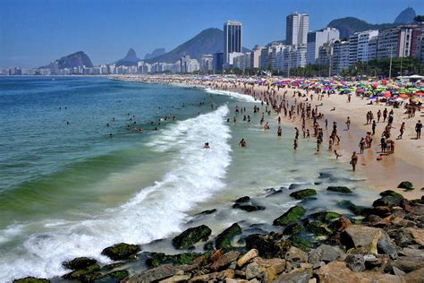 Copacabana Beach In Rio De Janeiro Brazil Encircle Photos