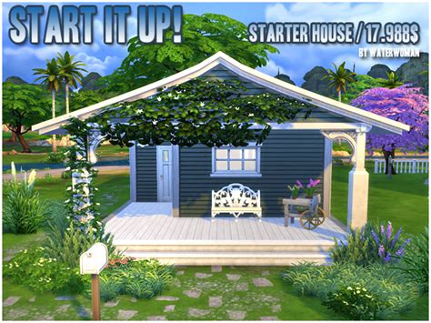 Start It Up Starter House By Waterwoman At Akisima Sims 4 Updates