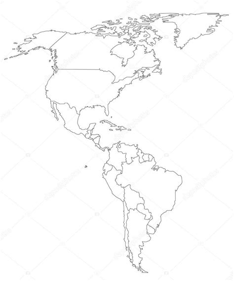 Blank Map Of North South And Central America Best Map Collection