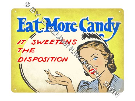 Eat More Candy Metal Retro Sign For Candy Store Decorations Etsy