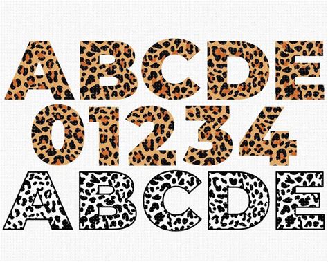 Leopard Font Separate Svg Cheetah Skin SVG File