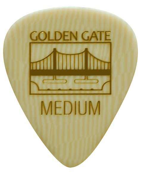 Golden Gate Mp 441 Deluxe Flat Pick Sideman Medium Ivoroid Dozen Saga Music