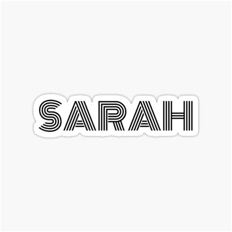 Sarah Name Baby Sticker For Sale By Saso22 Redbubble