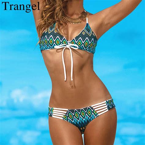 Buy Trangel Low Waist Bikini Brazilian Swimusit Women Swimwear Strappy Bikini