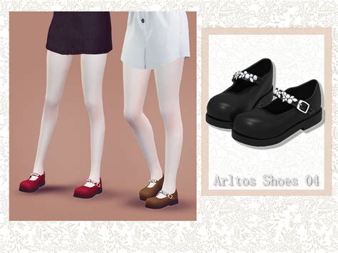 Leather Shoes With Diamonds 4 By Arltos At Tsr Sims 4 Updates