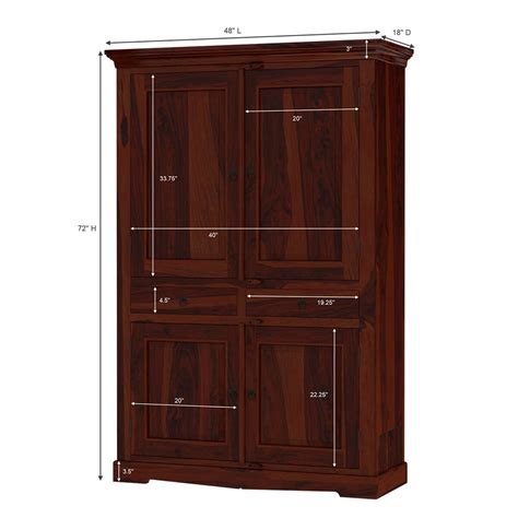 This impressive and unique armoire or wardrobe closet will be your solution to. Rossford Solid Wood 2 Drawer Rustic Armoire Closet