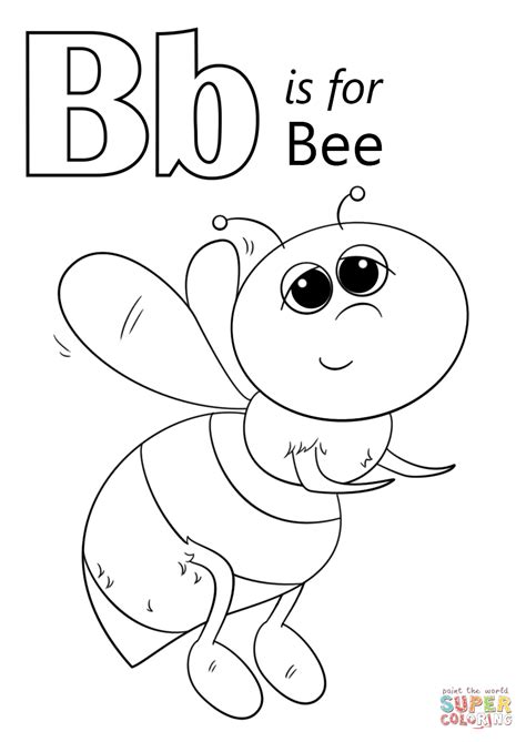 Letter B Is For Bee Super Coloring Abc Coloring Pages Abc Coloring