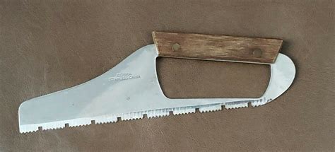 Vintage Butchers Saw Stainless Steel Kitchen Knife Frozen Meat Serrated
