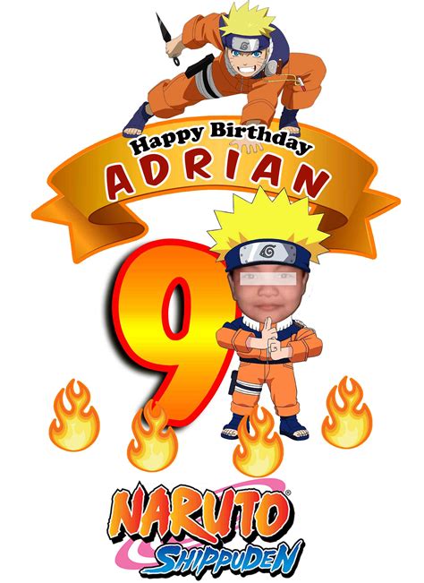 Birthday Cake Naruto Cake Topper Printable 8 Birthday Cake Topper