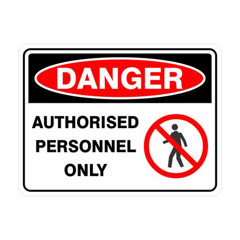 Authorised Personnel Only Symbol Buy Now Discount Safety Signs