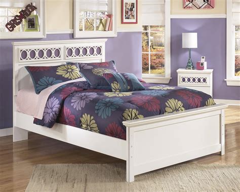 Cottage retreat twin poster bed by ashley homestore white with. Ashley Zayley B131 Full Size Panel Bedroom Set 6pcs in ...