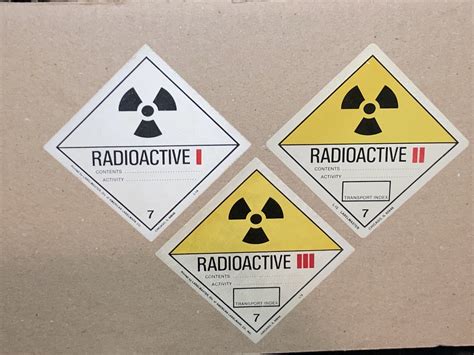 Roll Of 500 Vintage 4 Radioactive Decals Dot Transportation Hazard