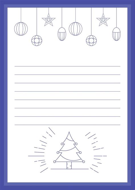 A Christmas Wish Card With Ornaments Hanging From The Ceiling And An