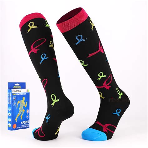 Yisheng Antifatigue Compression Socks Flight Travel Anti Fatigue Knee High Socks Anti Fatigue