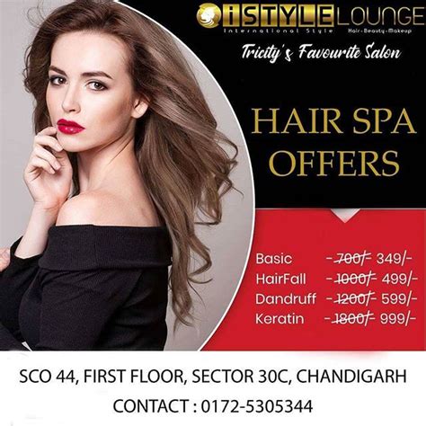 Hair Spa Offersistyle Lounge Basic349dandruff449hairfall