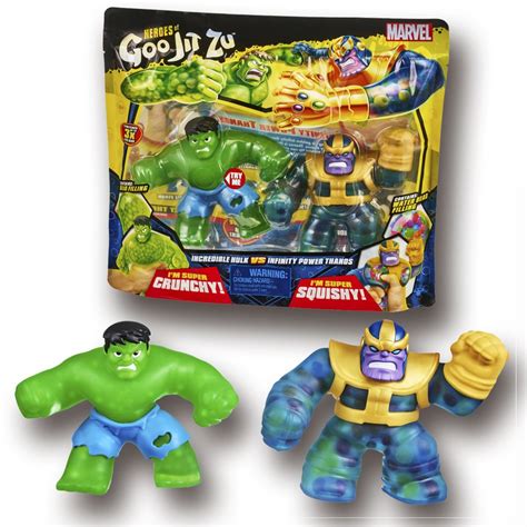 Pack 2 Héroes Mvel Goo Jit Zu Hulk Vs Thanos — Dondino