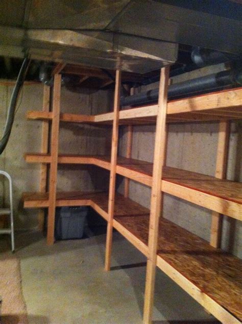 Moving into a new house, we need quite a few shelving units we don't have a finished basement, and we haven't figured out how it would be finished yet. 9 DIY Ideas for Wood Storage | Basement storage shelves ...