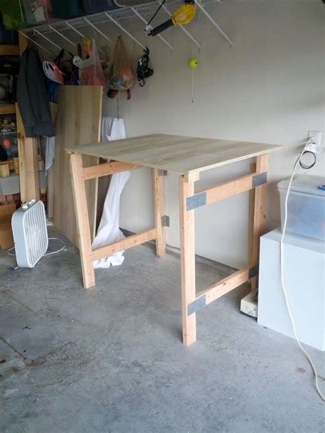 Make A Cheap Fold Down Workbench Workbench Sewing Room Inspiration