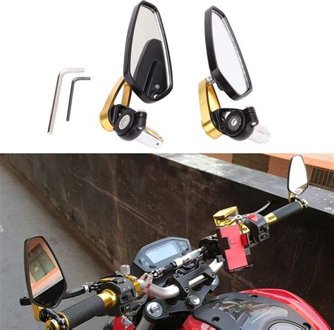 Dreamizer Universal Motorcycle Side Mirrors Bar End 78″ 22mm Aluminum Alloy Handlebar Rearview