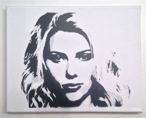 Scarlett Johansson Is A Custom Spray Painting That On An 8 X 10