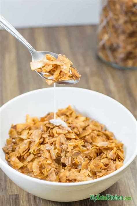 Keto Frosted Flakes Cereal Recipe Low Carb Corn Flakes Alternative