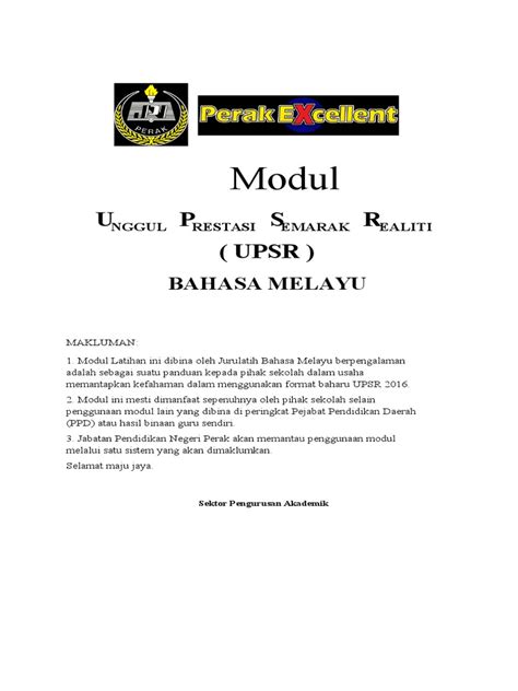 Sebagai rakyat malaysia, kita perlu. 295310598 Modul Latihan Bahasa Melayu Format Baharu UPSR