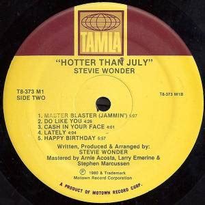 Hotter Than July LP Gatefold Von Stevie Wonder