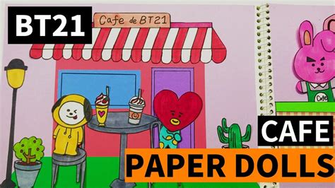 Bt21 Paper Dolls Coffee Shop Kit Quiet Book Youtube