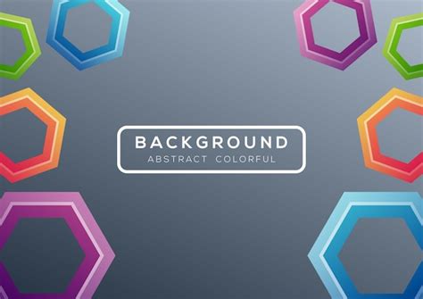 Premium Vector Abstract Colorful Dark Gray Hexagon Shape Background