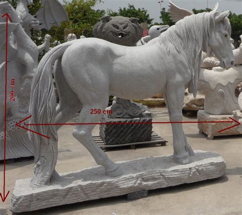 Carved Granite Stone Horse Statussculpture For Garden Ornament China