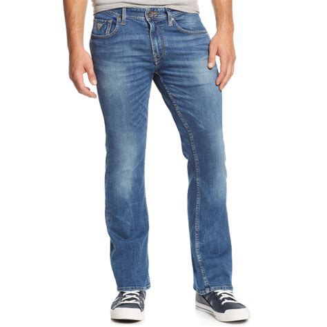 Guess Bootcut Folsom Blues Wash Jeans In Blue For Men Folsom Blue Lyst