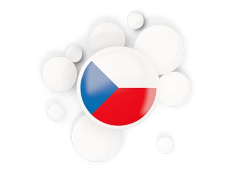 Flag icon of czech republic is available in 3 sizes at png format. Round flag with circles. Illustration of flag of Czech ...