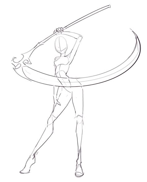 Scythe Pose Reference In Pose Reference Cool Art Drawings Poses