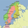 StepMap - Auf der schönsten Route zum Nordkap - Landkarte für Europa