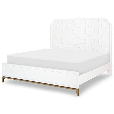 Rachael Ray Home Chelsea Contemporary King Panel Bed With Gold