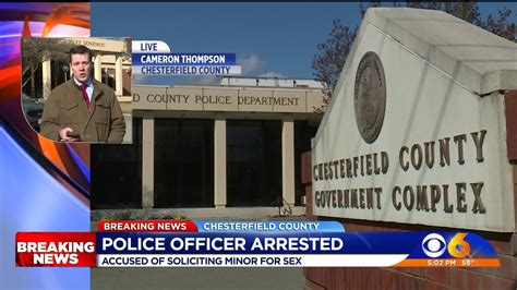 Chesterfield Police Officer Arrested Accused Of Soliciting Minor For Sex