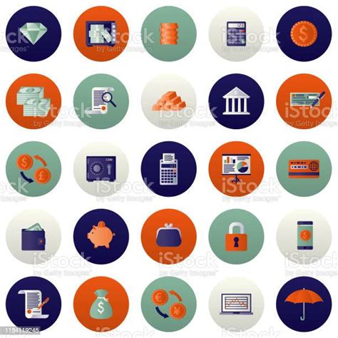 Banking And Finance Icon Set Stock Illustration Download Image Now