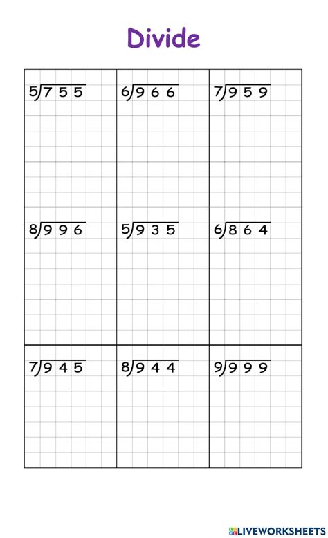 In long division, values at the individual place (thousands, hundreds,. Grade 7 Long Division Sums - Long Division Video Lessons ...