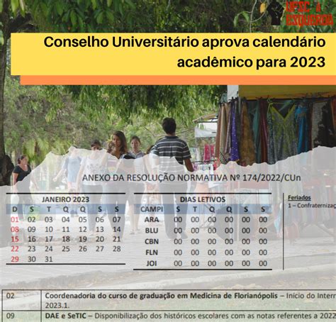 [notícia] conselho universitário aprova calendário acadêmico da ufsc