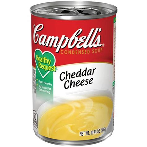 Season the mixture with salt and pepper. Campbell's Healthy Request Cheddar Cheese Condensed Soup ...
