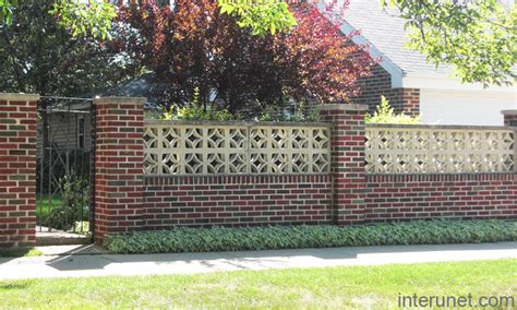 Stylish Brick Fence With Gates Picture Interunet