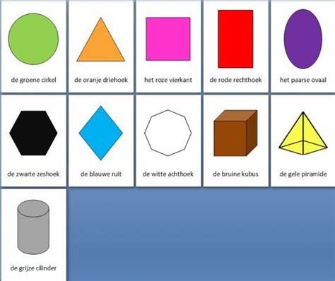 themakaarten vorm en kleur kleuren thema vorm