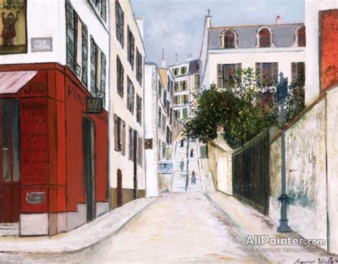 Maurice Utrillo Passage Elisé Des Beaux Arts Montmartre Oil Painting