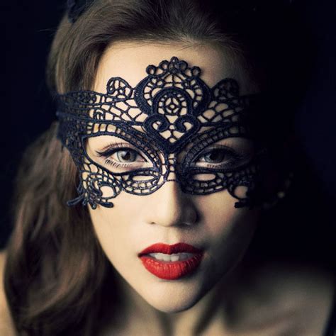 Sex Eye Masks Blackwhite Lace Hollow Mask Queen Female Sex Erotic