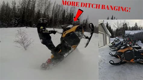 Snowmobile Ditch Banging Part 1 2019 Backcountry Summit Mxz