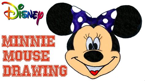 How To Draw Minnie Mouse Face Step By Step Easy 🍁 Minnie Mouse Drawing