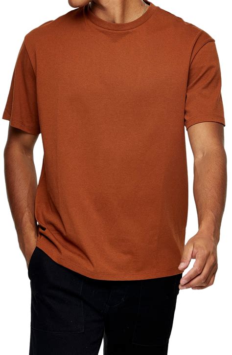 topman cotton oversize solid t shirt in light brown brown for men lyst