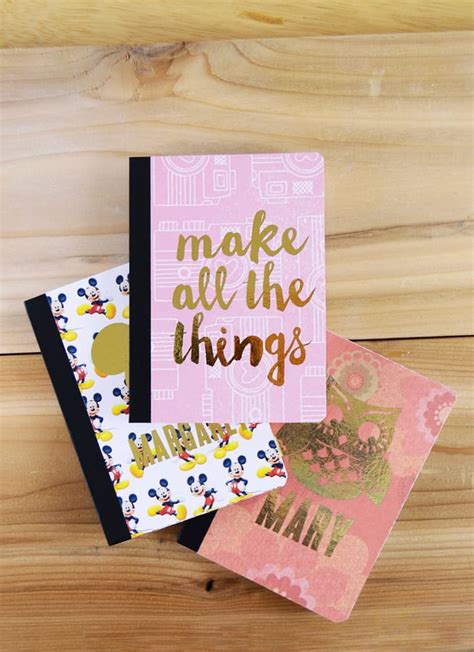 Personalized Notebooks Decorated With Gold Foil Diy Candy