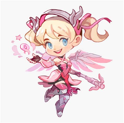 Overwatch Pink Mercy Sprays Hd Png Download Kindpng