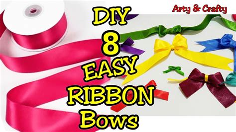 Diy 8 Easy Satin Ribbon Bows How To Make Ribbon Bow Ribbon Hair Bow